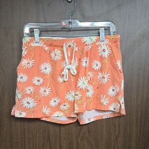 Munki Munki Size S Peach Floral Ladybug Pajama Short